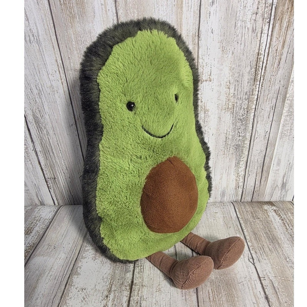 100%AUTHENTIC Jellycat Amuseable Avocado Green Plush Stuffed Animal Toy 13Inch - Picture 3 of 14